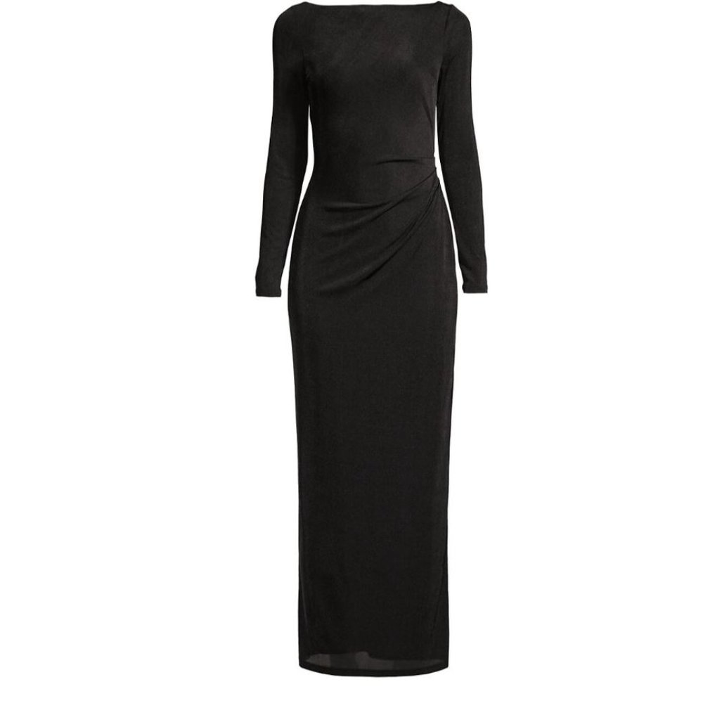 $199 NWT Significant Other Bambi Dress size 4 Black Maxi Slinky Bodycon Gown